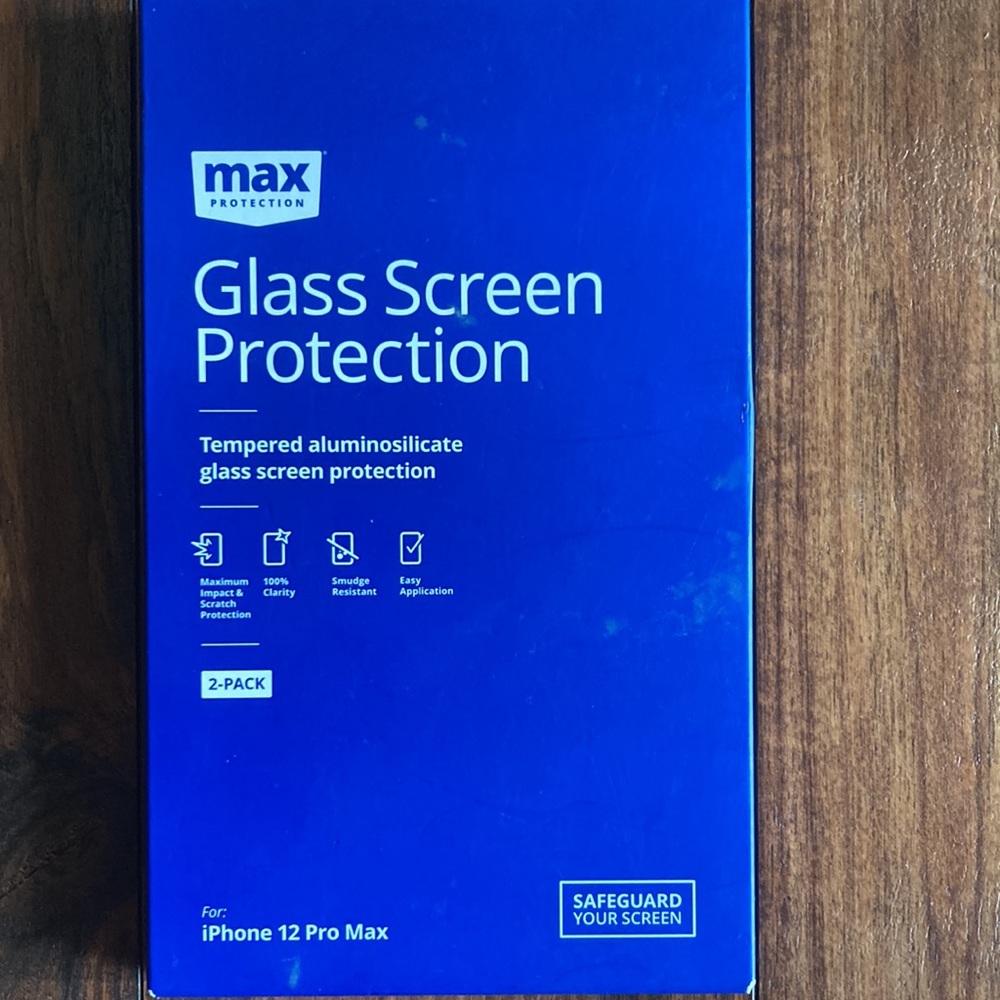 NWT Max Protection by Zagg Glass Screen Protector 2-pack iPhone 12 Pro M…